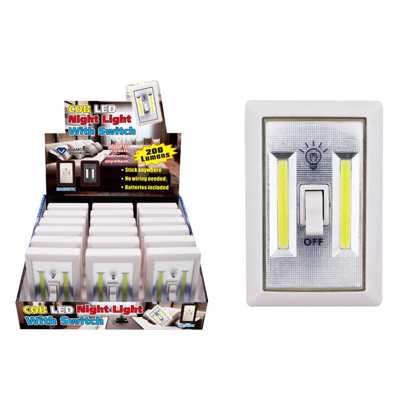 Diamond Visions Automatic/Manual LED Night Light w/ Switch