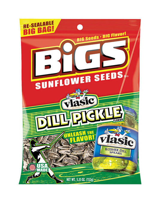 BIGS Dill Pickle Sunflower Seeds 5.35 oz Pegged