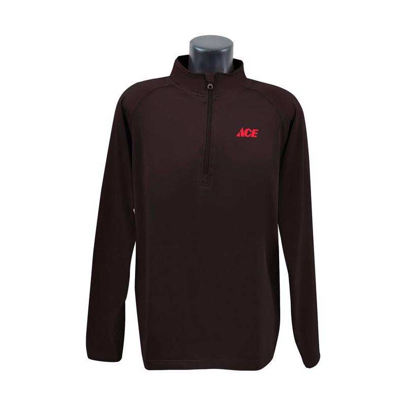 Artcraft M Long Sleeve Men's 1/4 Zip Black Pullover Shirt