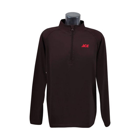 Artcraft M Long Sleeve Men's 1/4 Zip Black Pullover Shirt