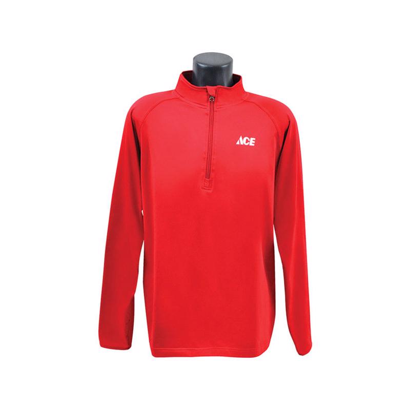 Artcraft XXXL Long Sleeve Men's 1/4 Zip Red Pullover Shirt