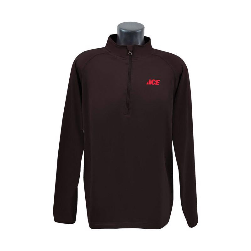 Artcraft XXL Long Sleeve Men's 1/4 Zip Black Pullover Shirt