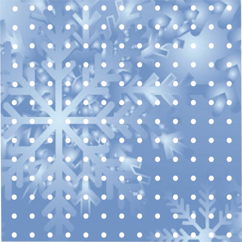 Snowflake Punched Backer Paper 90 in. H X 46 in. W
