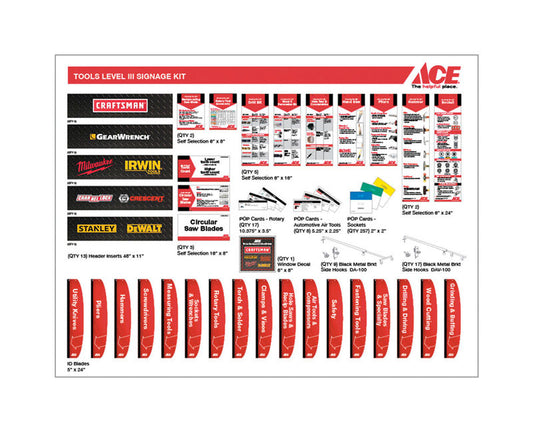 Power Tool Accessory Display Sign