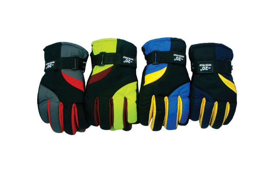 Diamond Visions One Size Fits Most Polyester Kids Assorted Ski Gloves