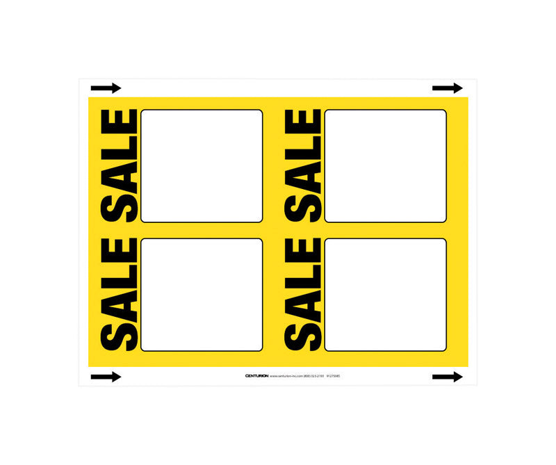 3.5 in. H X 5.5 in. W Office Supplies/Stationary Sign 100 each