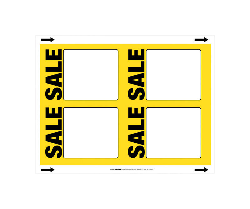 3.5 in. H X 5.5 in. W Office Supplies/Stationary Sign 25 each