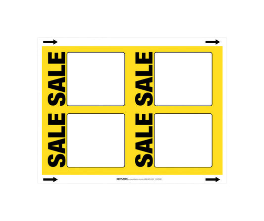 3.5 in. H X 5.5 in. W Office Supplies/Stationary Sign 25 each