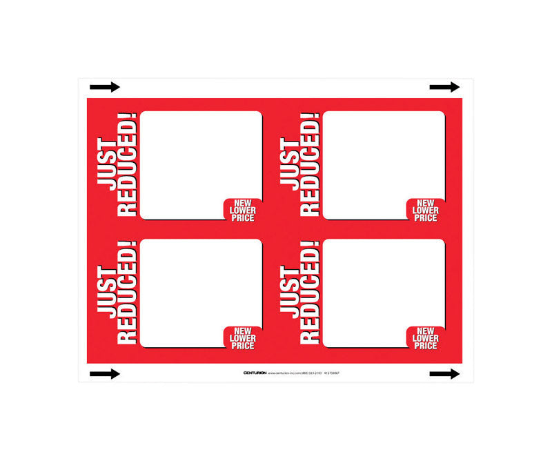 3.5 in. H X 5.5 in. W Office Supplies/Stationary Sign 25 each