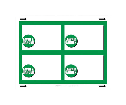 3.5 in. H X 5.5 in. W Office Supplies/Stationary Sign 25 each