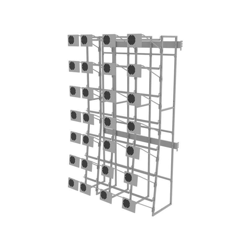 81 in. H X 48 in. W X 28 in. D Gray Metal Irrigation Tubing Rack