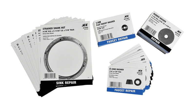 6 in. H X 5 in. W Faucet Repair Plumbing POP Card 1 each