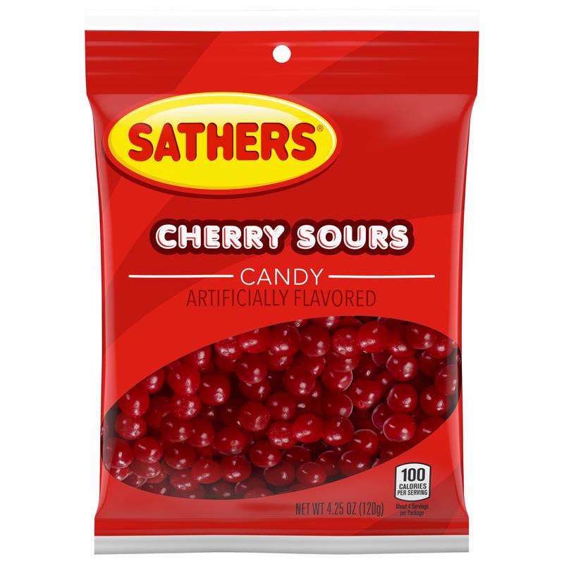 Sathers Cherry Sour Balls 4-1/4 oz