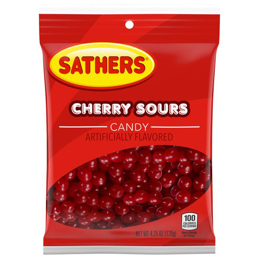 Sathers Cherry Sour Balls 4-1/4 oz
