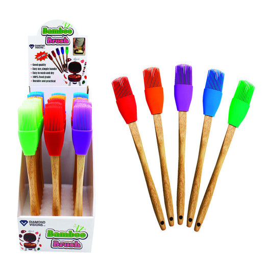 Home Plus Assorted Bamboo/Silicone Basting Brush