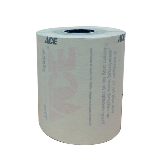 90 ft. L 2 ply Ace Logo Cash Register Receipt Paper with Return Policy 50 pk