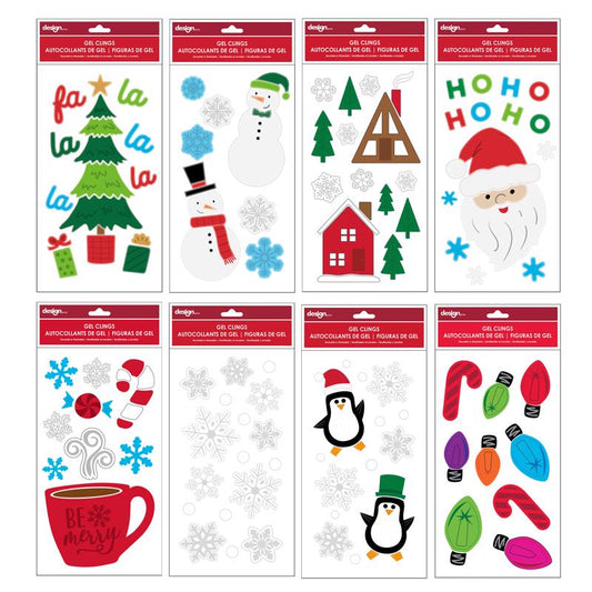 IG Design Multicolored Christmas Window Clings 2.2 in.