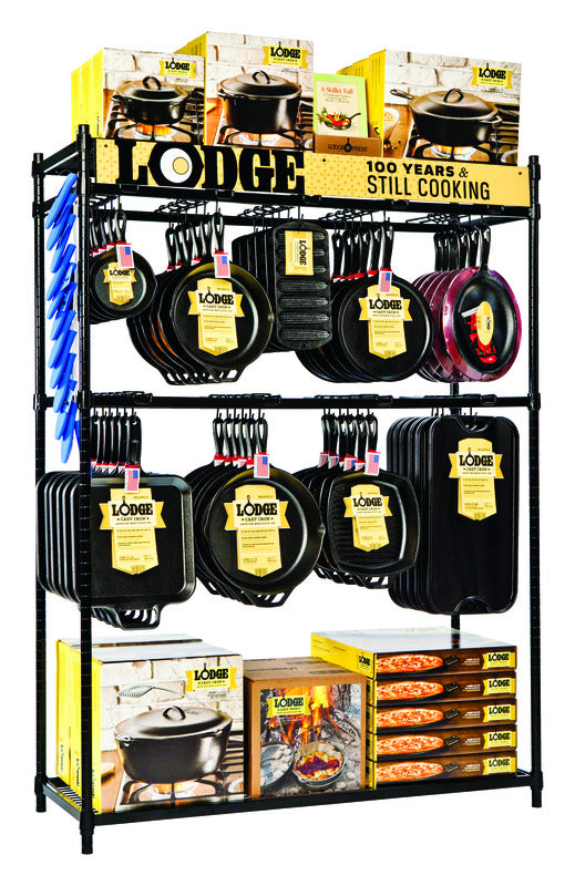 64 in. H X 18 in. W X 48 in. D Black Metal Lodge Cookware Rack