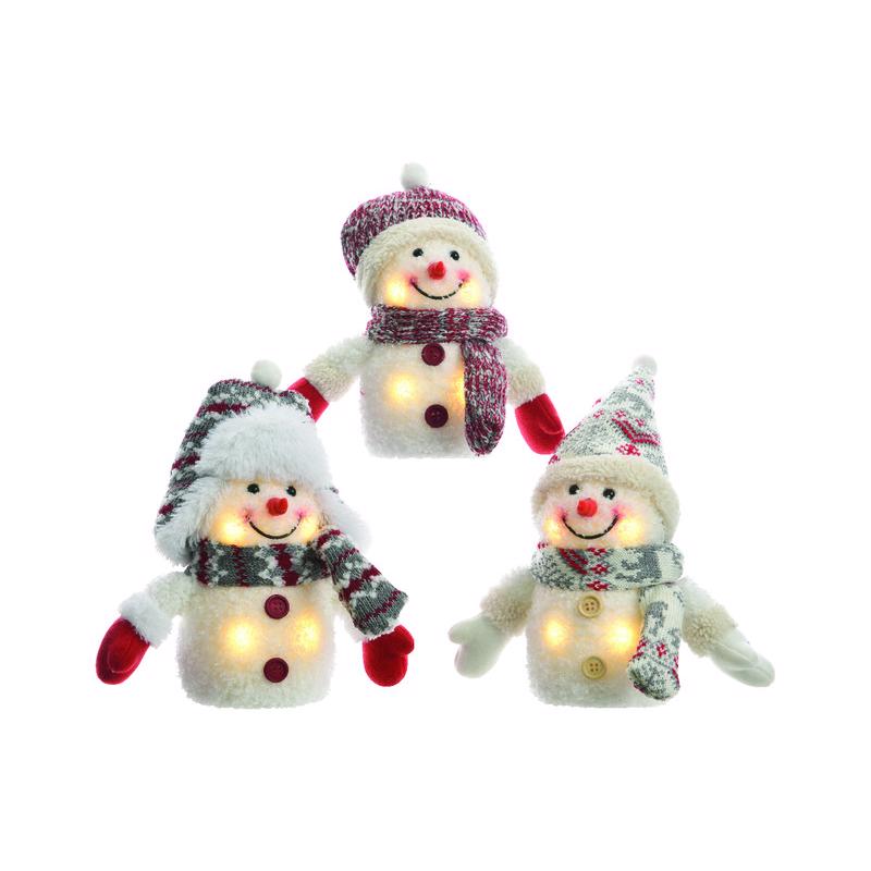 Decoris LED Assorted Snowman Figurine 5.91 in.