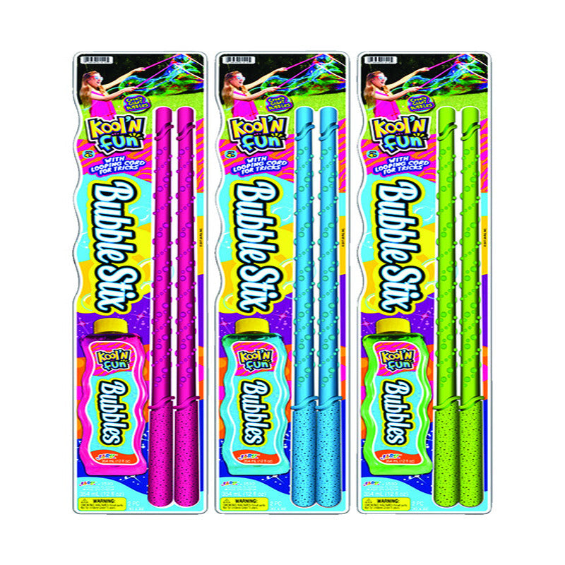 Ja-Ru Kool'N Fun Bubble Set with Wand Assorted 3 pc