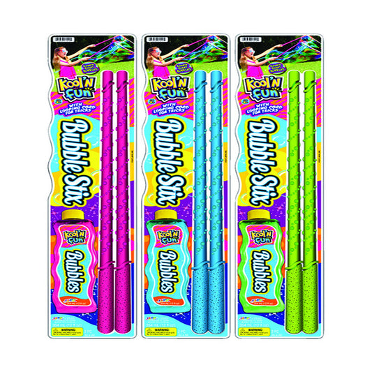 Ja-Ru Kool'N Fun Bubble Set with Wand Assorted 3 pc
