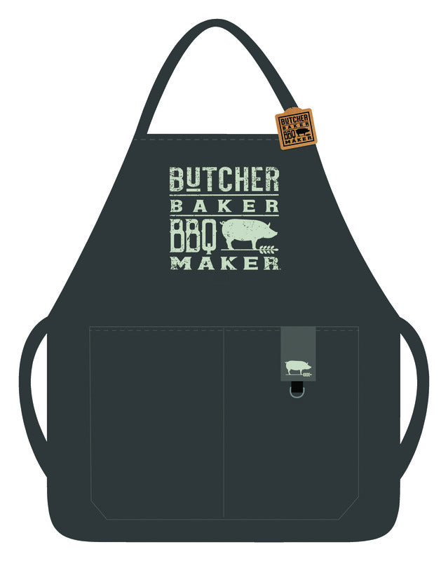 Open Road Brands Butcher Baker BBQ Maker 2 pocket Navy Canvas Apron