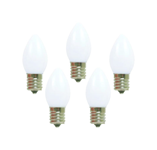 Holiday Bright Lights Incandescent C7 White 25 ct Replacement Christmas Light Bulbs 0.08 ft.