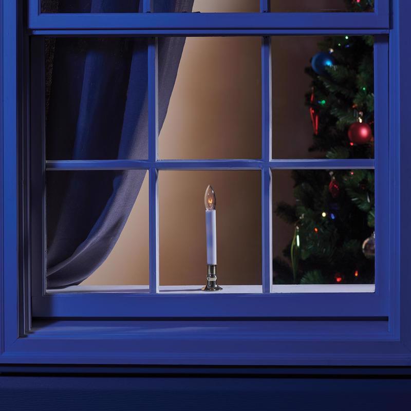 Celebrations Incandescent Clear/White Candle 9 in.