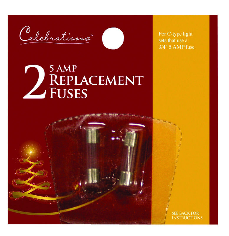 Celebrations Red Christmas Replacement Fuses 2 pc