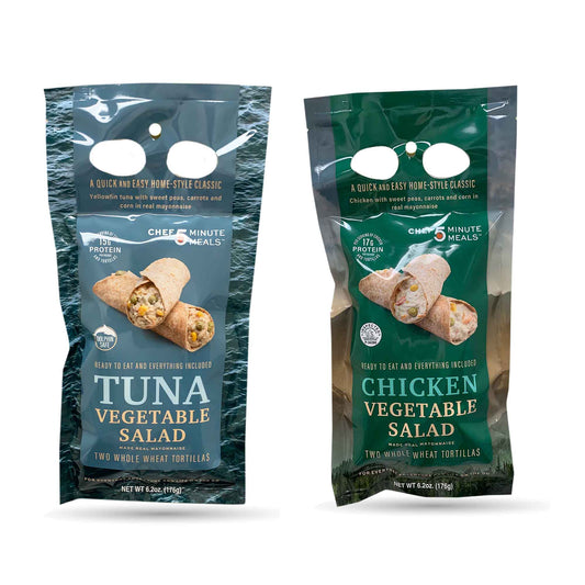 6 Tuna & Chicken Vegetable Salads-Total of 12 Meals